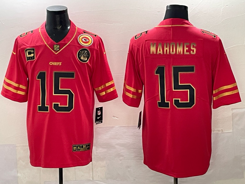Men Kansas City Chiefs #15 Mahomes red 2025 Nike NFL jersey 0012
